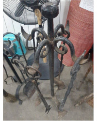 HERRAMIENTAS DE CHIMENEA CON SOPORTE 