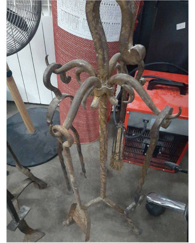 HERRAMIENTAS DE CHIMENEA CON SOPORTE 