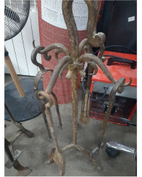 HERRAMIENTAS DE CHIMENEA CON SOPORTE 