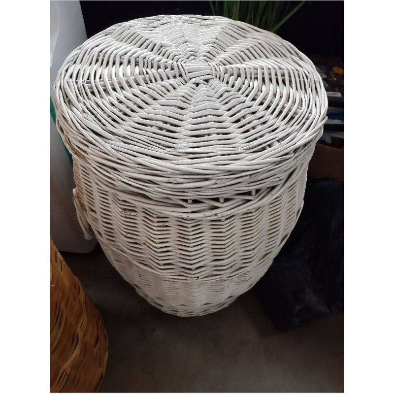 CESTA BLANCA CON TAPA